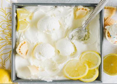 طرز تهیه بستنی لیمویی با کفیر