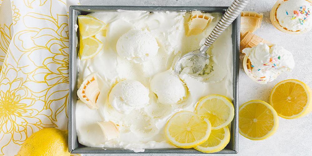 طرز تهیه بستنی لیمویی با کفیر